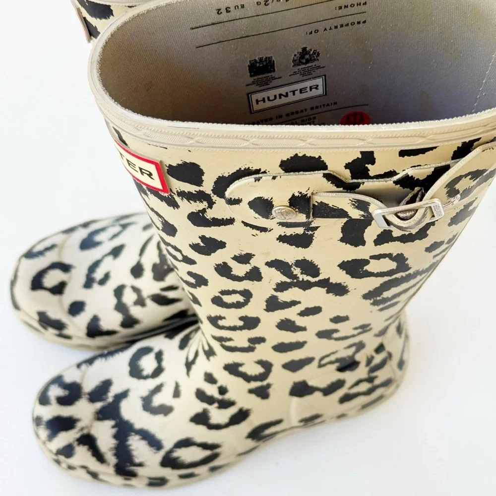 Girls Cheetah Hunter Boots